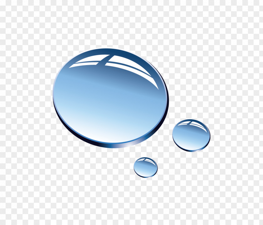 Crystal Water Droplets Circle Blue Drop PNG