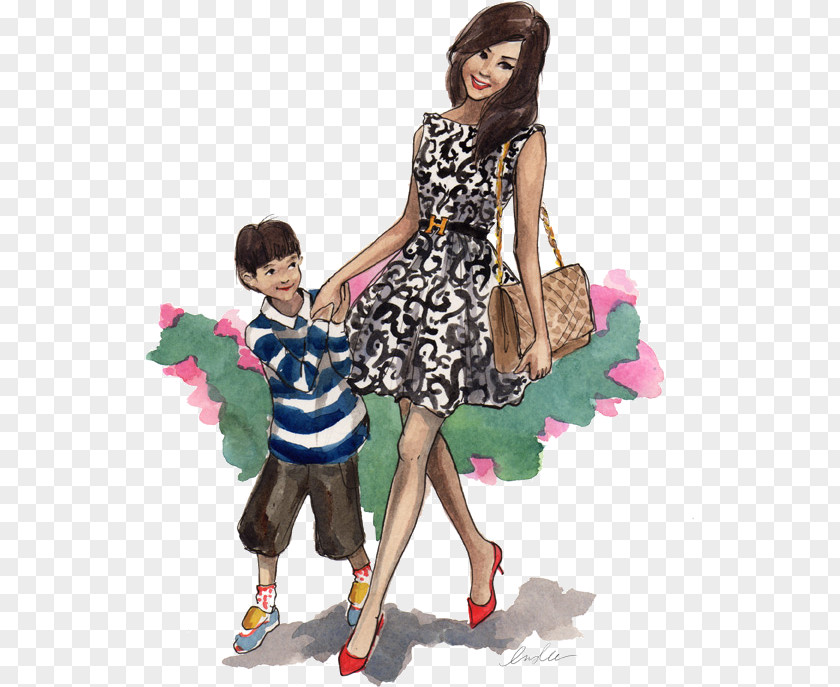 Fashion Illustration Drawing Mother PNG
