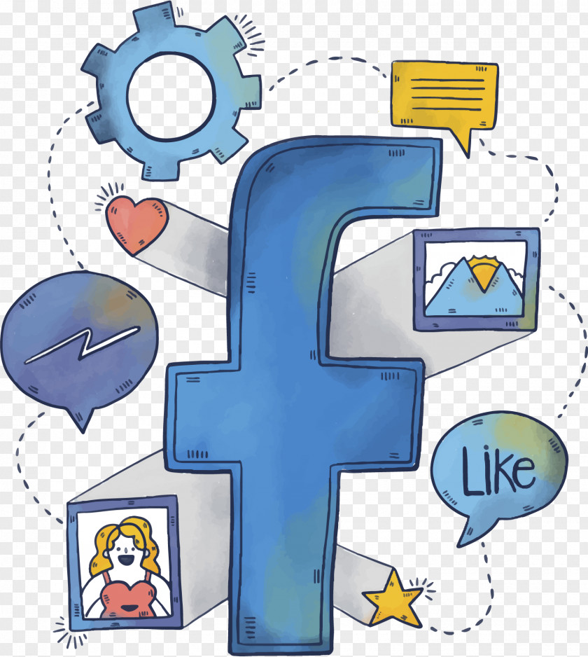 Vector Facebook Social Media Network Blog LinkedIn PNG