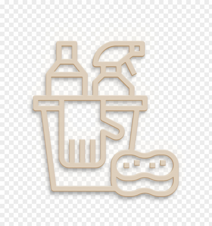 Beige Logo Cleaning And Housework Icon Wash PNG