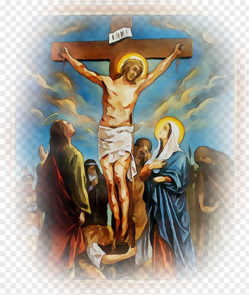 Crucifix Painting Religion Illustration PNG