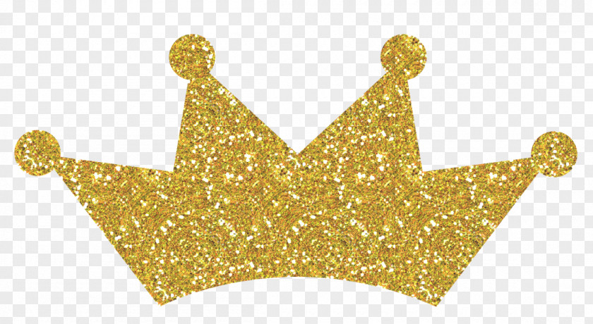 Princess Crown Gold Glitter Decal Clip Art Sticker PNG