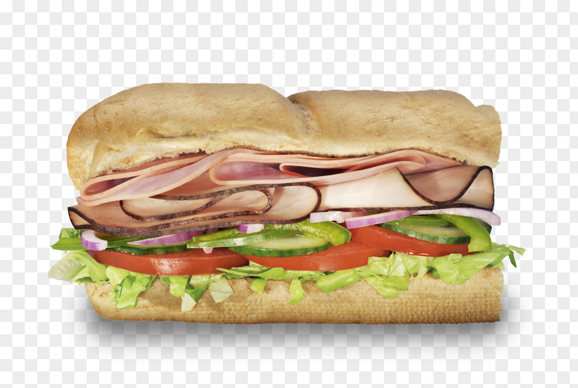 Ham Submarine Sandwich Bacon Melt Subway PNG
