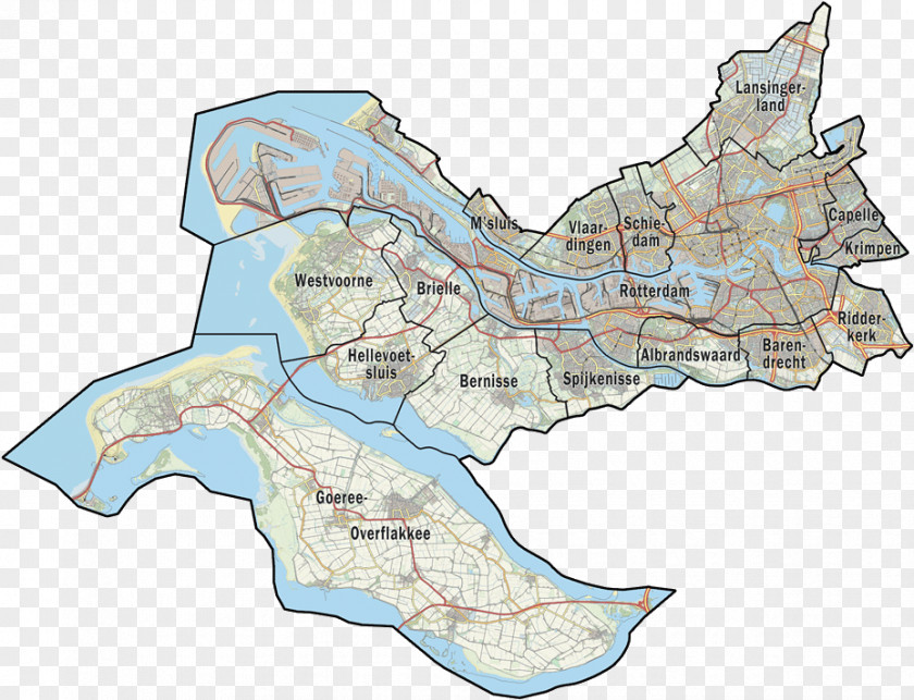 Map Veiligheidsregio Rotterdam-Rijnmond Law Enforcement In The Netherlands Rotterdam Police Unit PNG