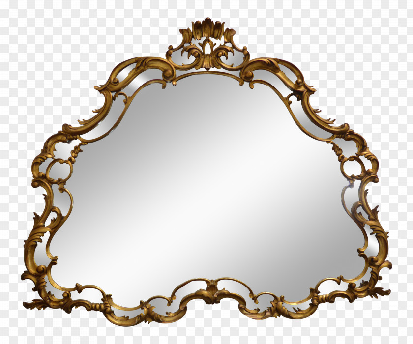 Rococo Mirror Interior Design Services Wood Carving Decorative Arts PNG