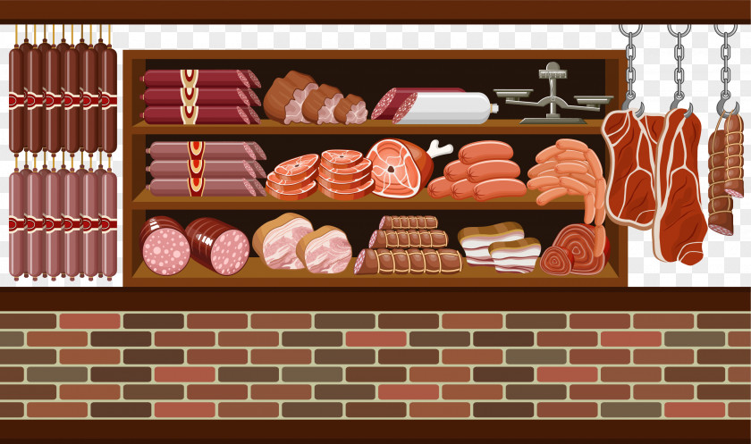 Small Clean Meat Market Butcher Clip Art PNG