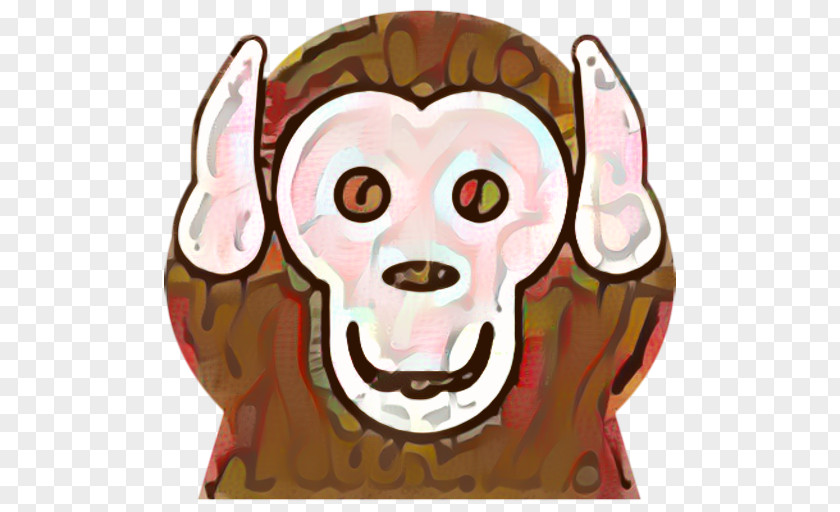 Smile Snout Monkey Emoji PNG