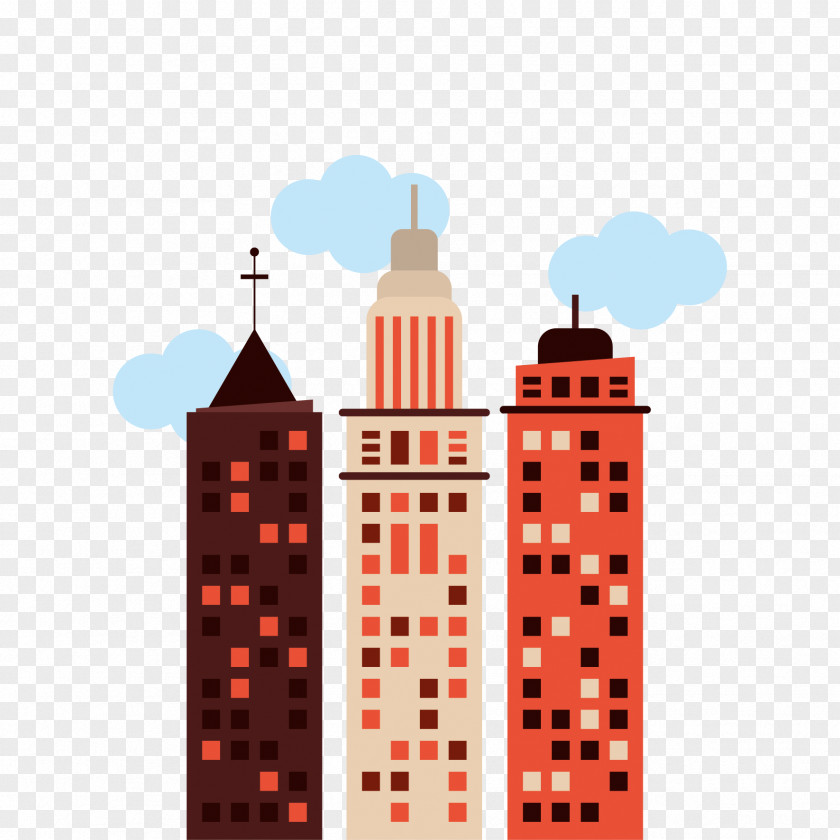 City ​​building The Architecture Of Cartoon Illustration PNG