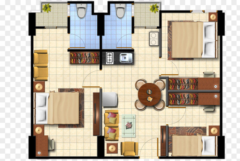 Lay Out Apartment Home House Room PNG