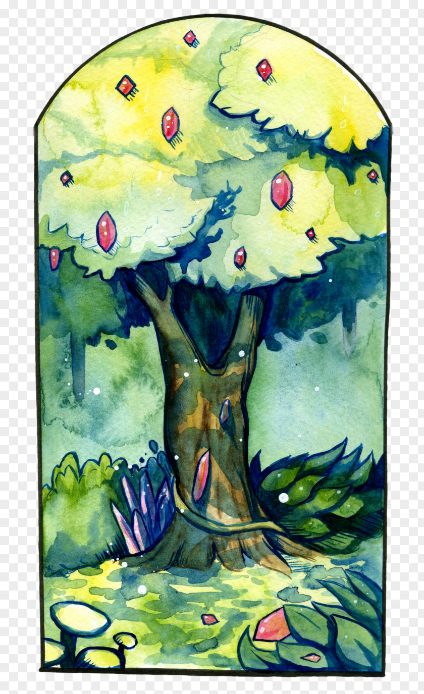 Painting Watercolor Tree Visual Arts PNG