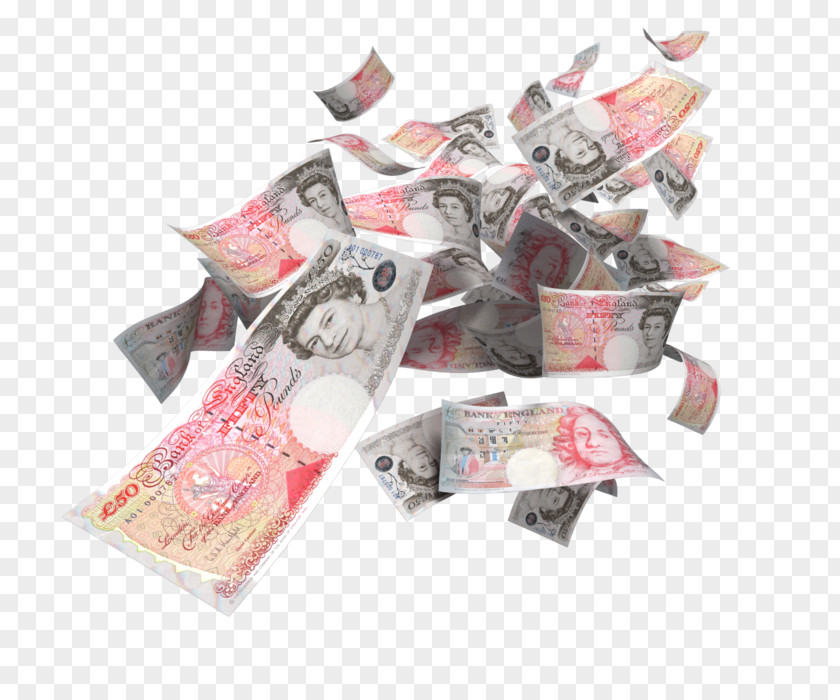 Falling Money Renminbi Pound Sterling Banknote Clip Art PNG