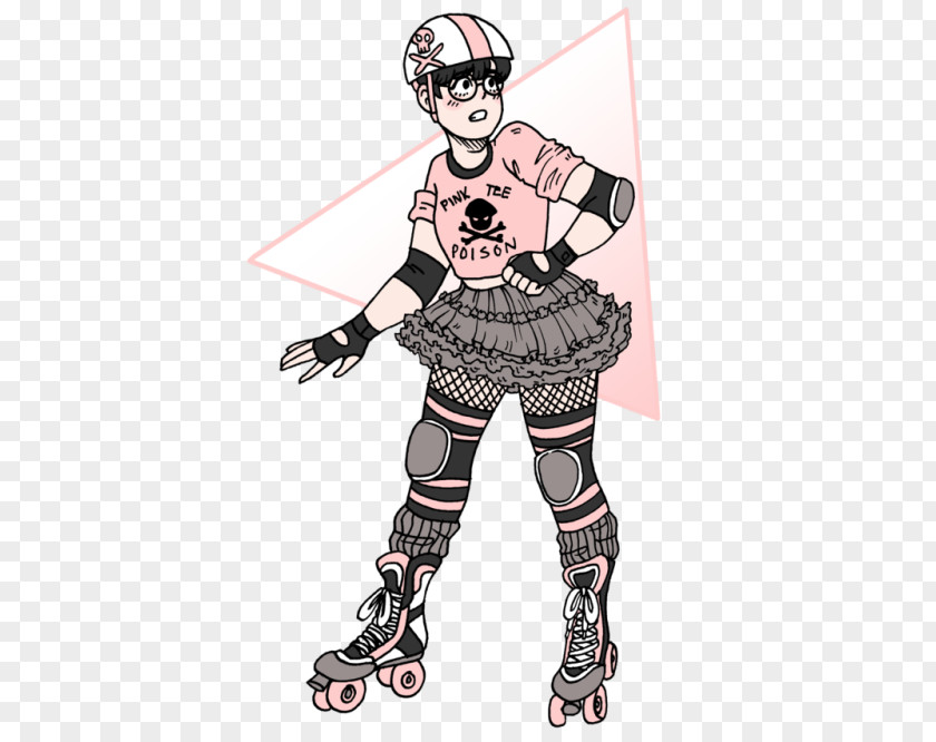 Roller Derby Skates Shoe Uniform Headgear PNG