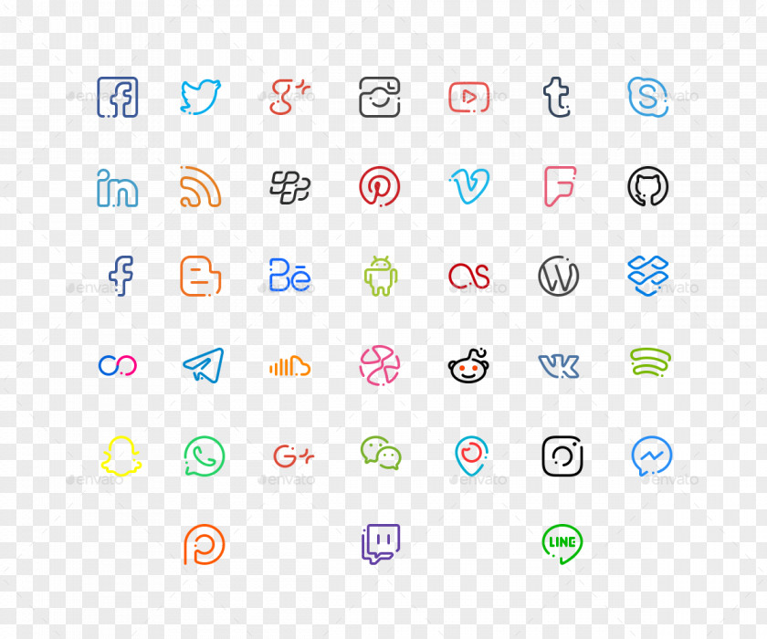 Social Icons Media PNG
