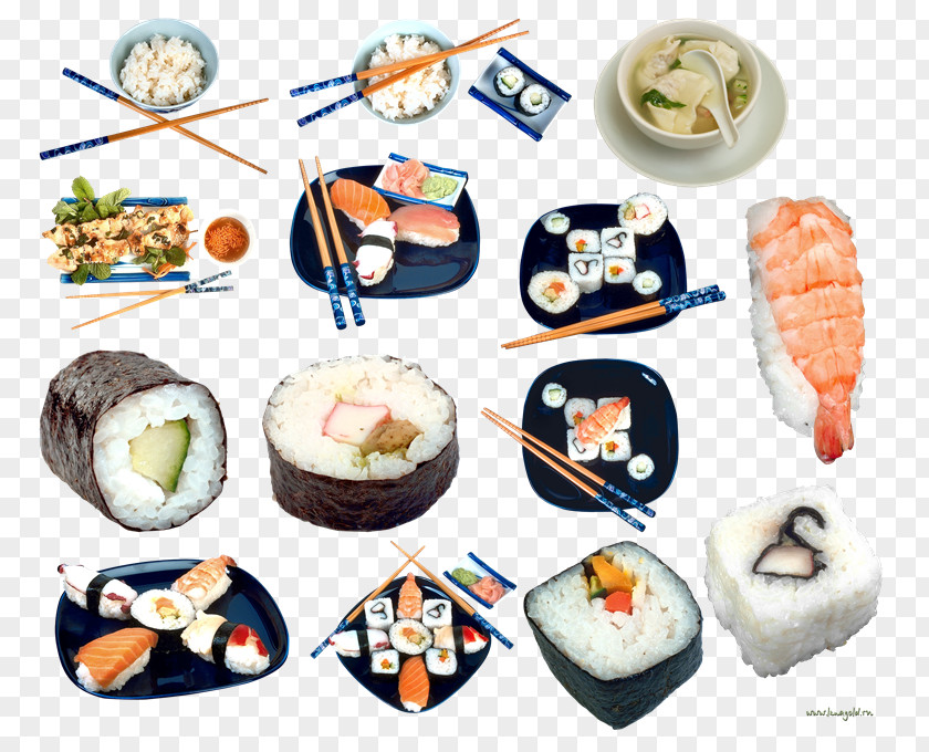 Sushi Lightbox Pizza Makizushi Sashimi Asian Cuisine PNG