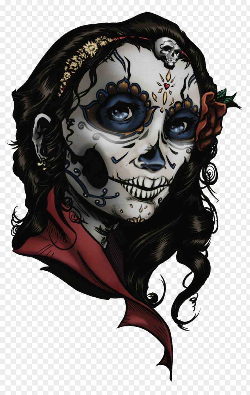 Catrina La Calavera Skull PNG