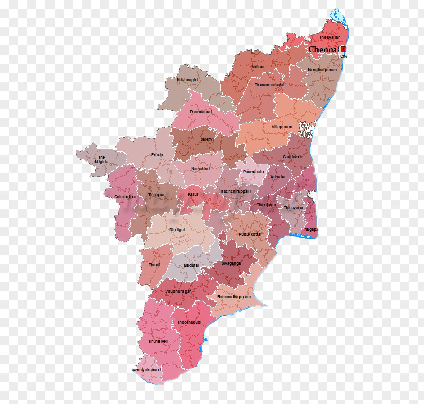Map Erode Cuddalore Tiruppur Thoothukudi Dharmapuri District PNG