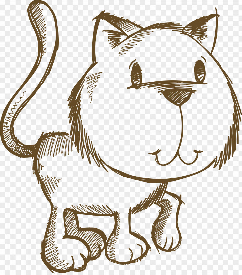 Cartoon Cat Lion Drawing Animal PNG