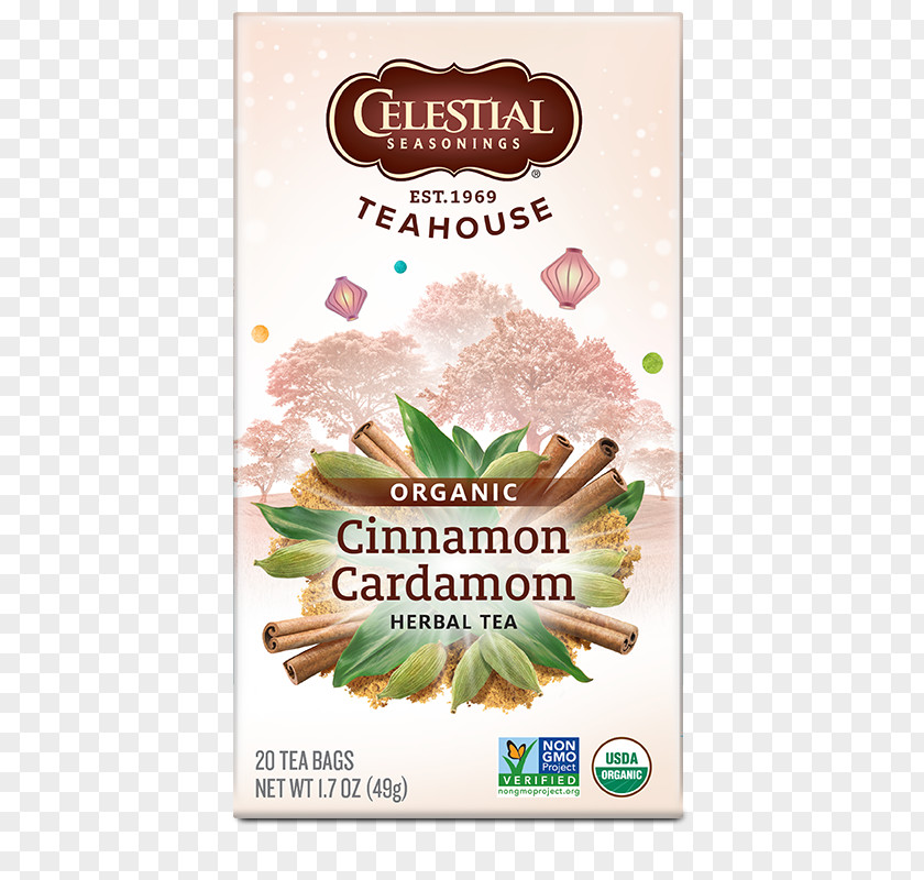Cinnamon Tea Green Masala Chai Celestial Seasonings Organic Food PNG