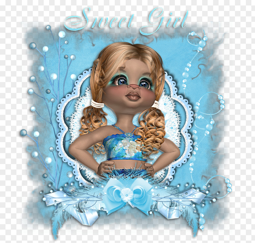 Ins Toddler Doll Infant Turquoise PNG