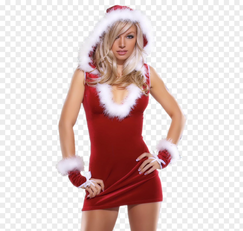 2 Girls Santa Claus Costume Dress Christmas Cosplay PNG