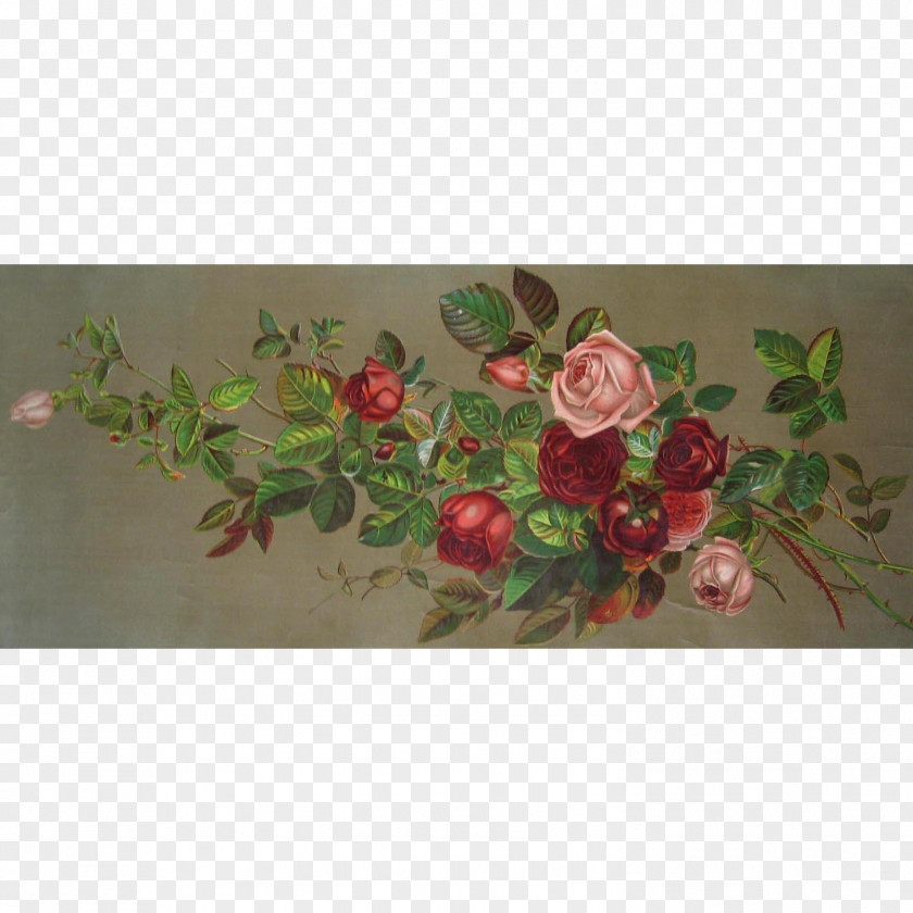 Floral Design Centifolia Roses Artificial Flower Printing PNG