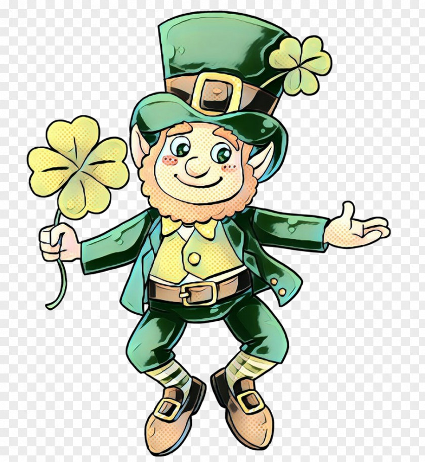 Saint Patricks Day Cartoon Vintage Background PNG