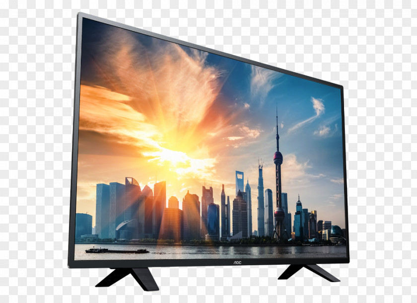 Electronica LED-backlit LCD Television Set Smart TV Computer Monitors AOC International PNG