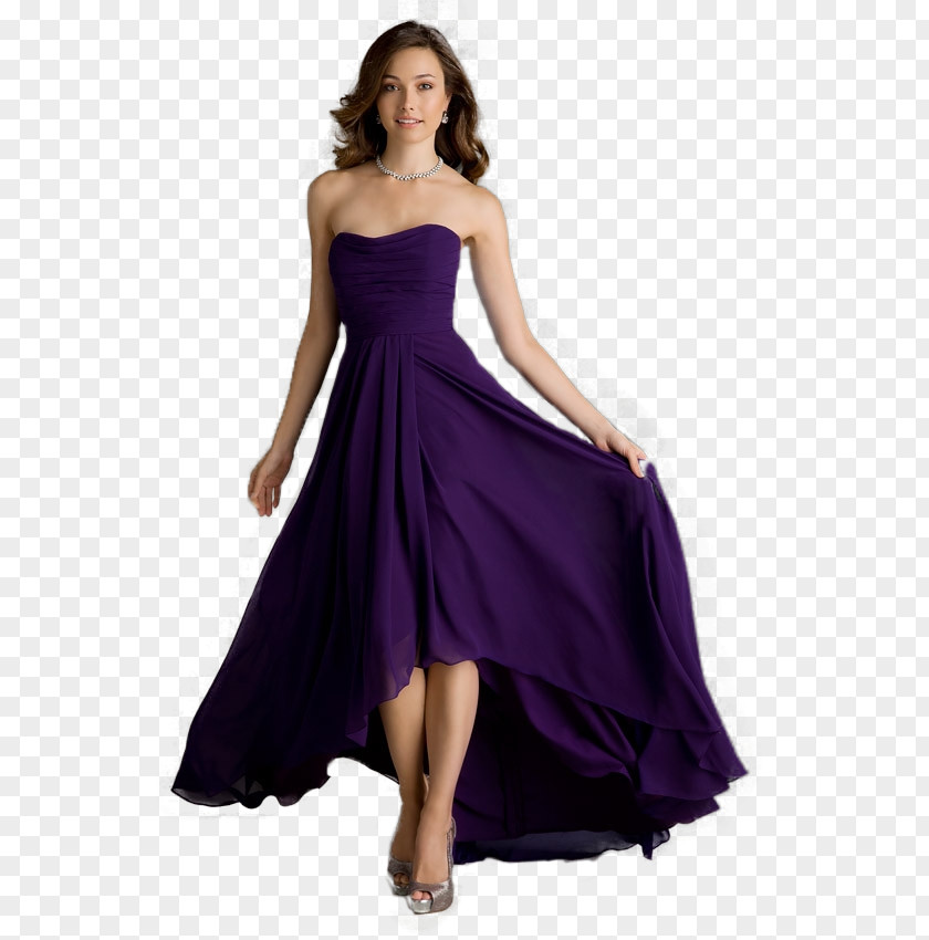 Model Wedding Dress Bridesmaid Purple Chiffon PNG