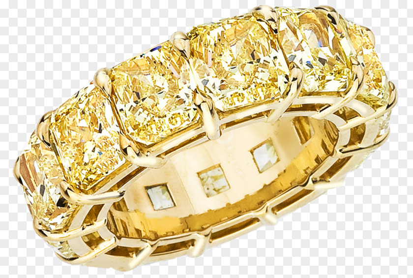 Beverly K Infinity Band Eternity Ring Diamond Cut Jewellery Tiffany Yellow PNG
