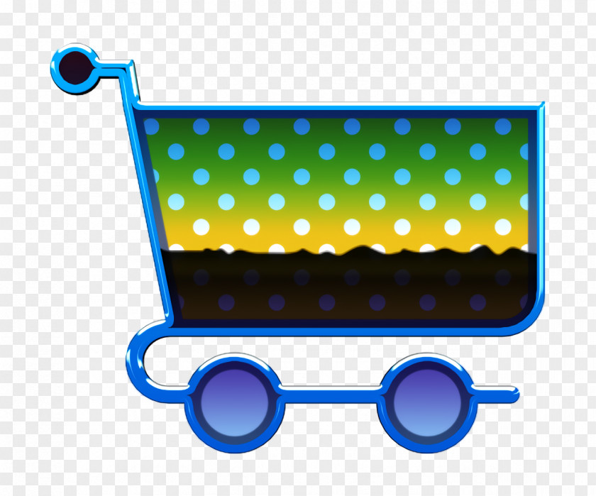 Electric Blue Vehicle Business Icon Shop Cart PNG