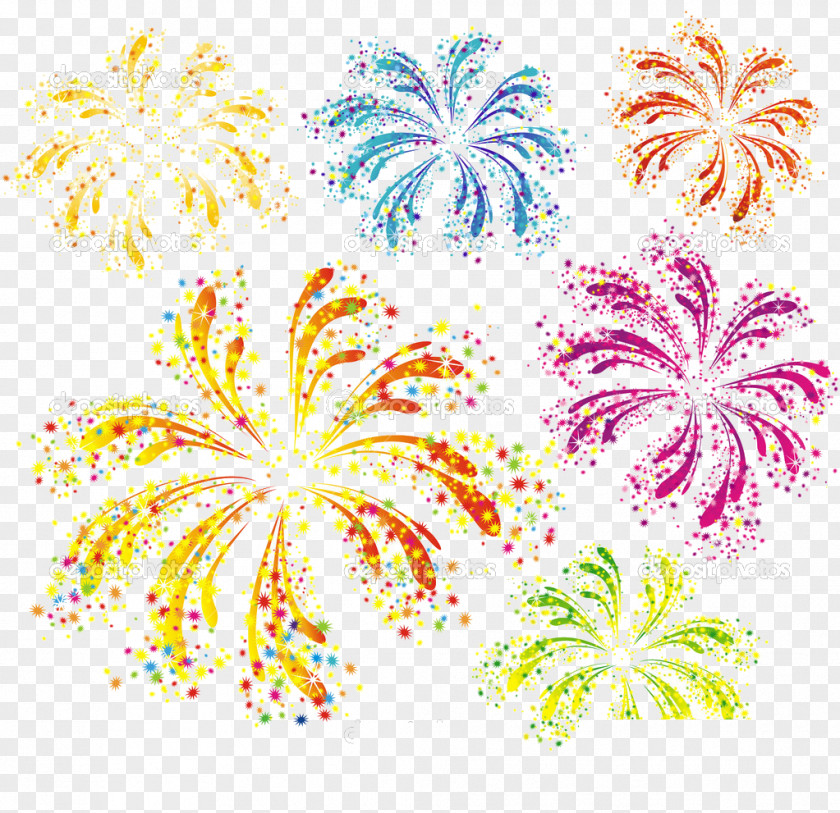Fireworks New Years Eve Illustration PNG