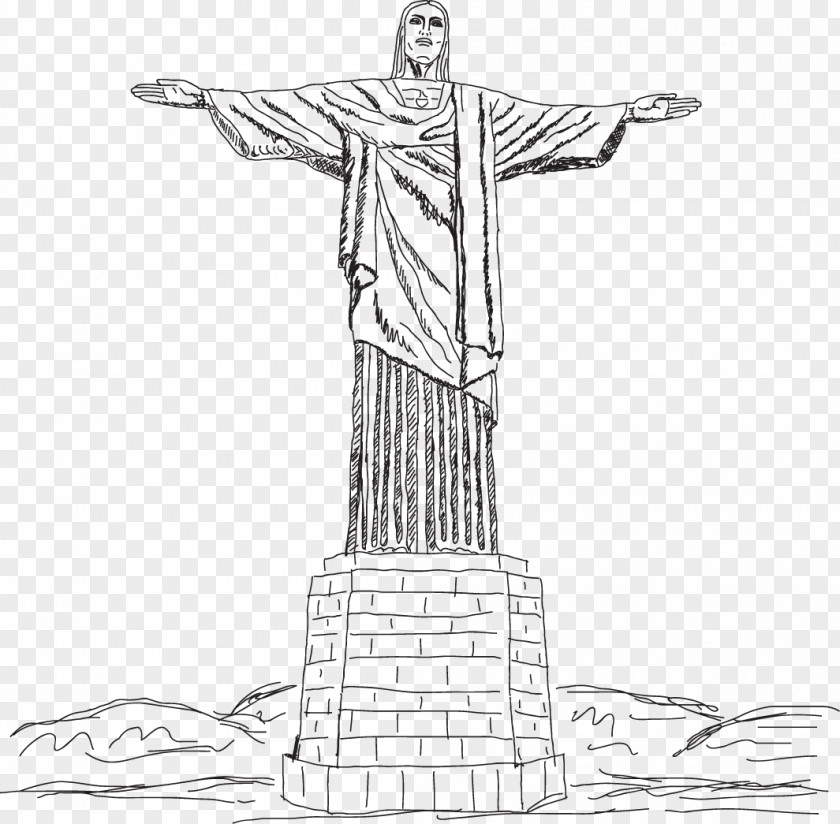 Jesus Statue Vector Artwork Christ The Redeemer Corcovado Clip Art PNG
