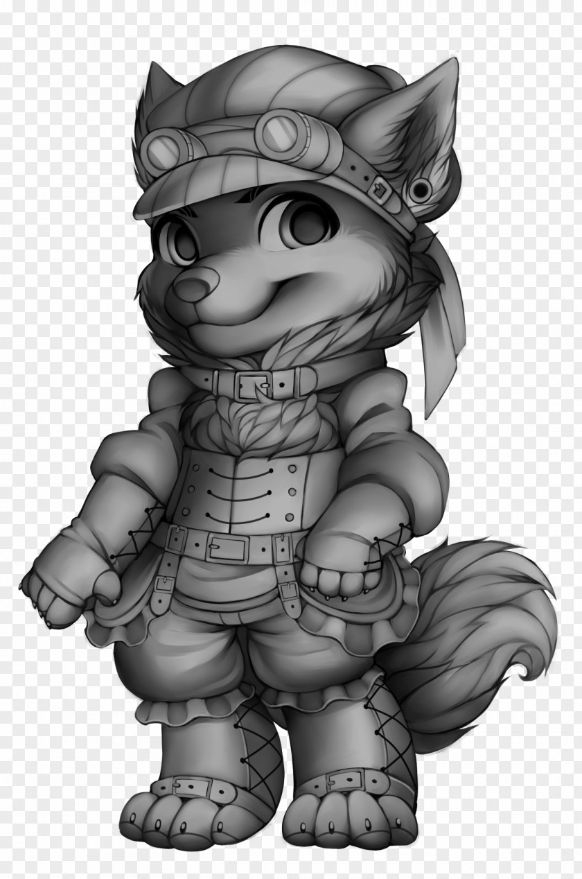 Steampunk Halloween Costume Gray Wolf Cosplay PNG