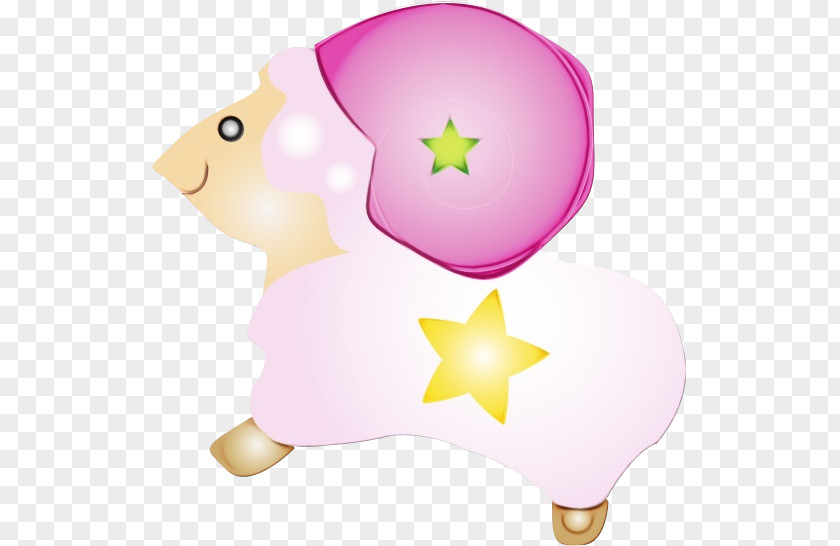 Fictional Character Pink Watercolor Animal PNG