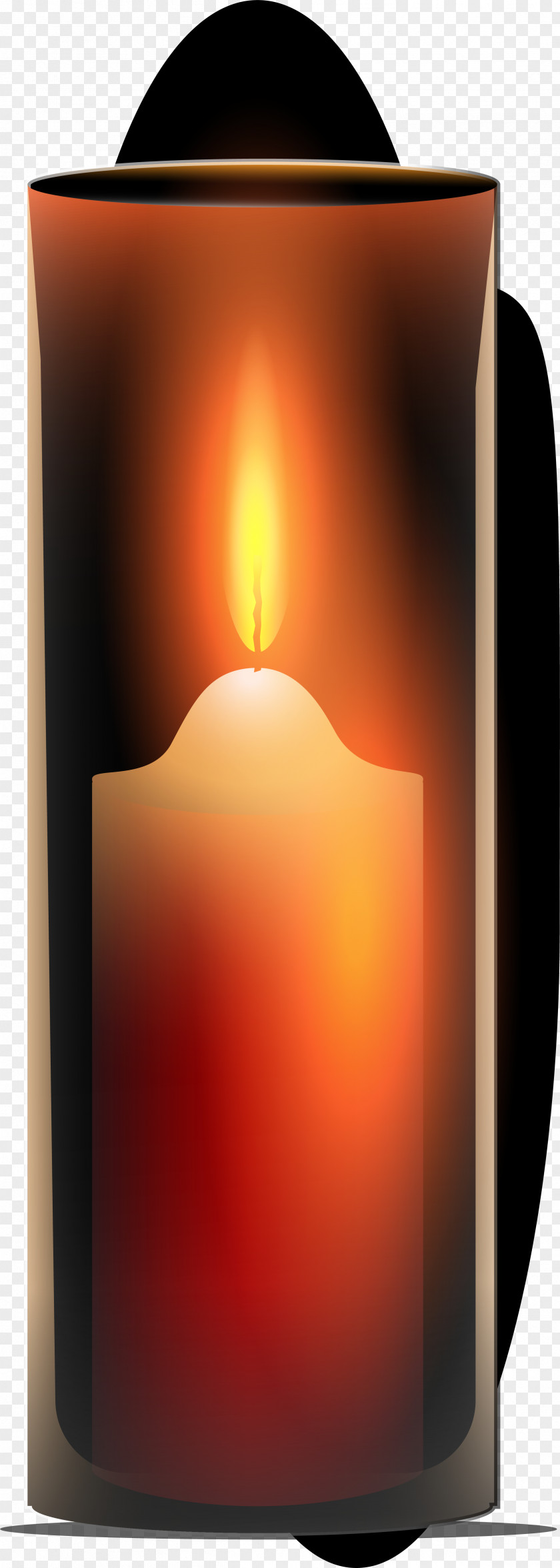 Orange Fresh Candle Decoration Pattern Wax PNG