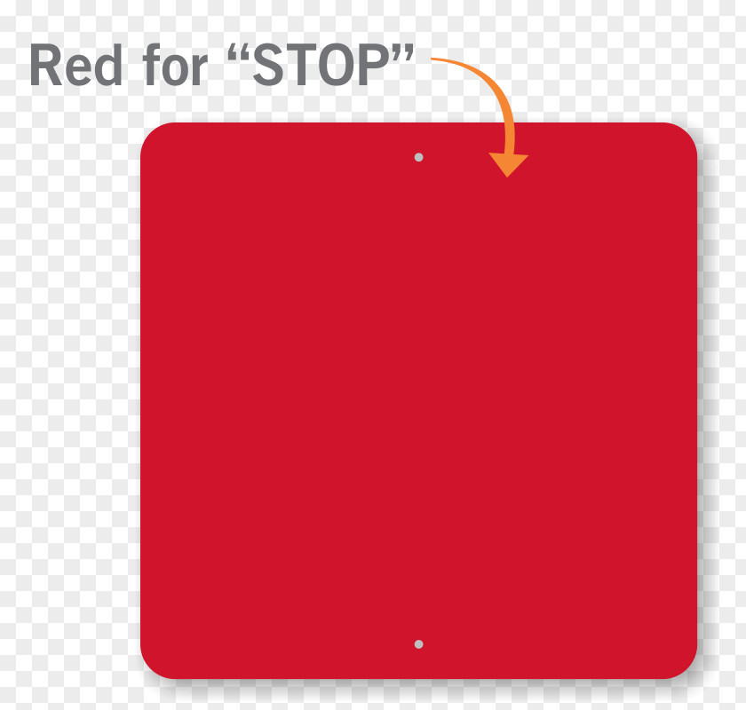 Square Material Red Color Stop Sign PNG