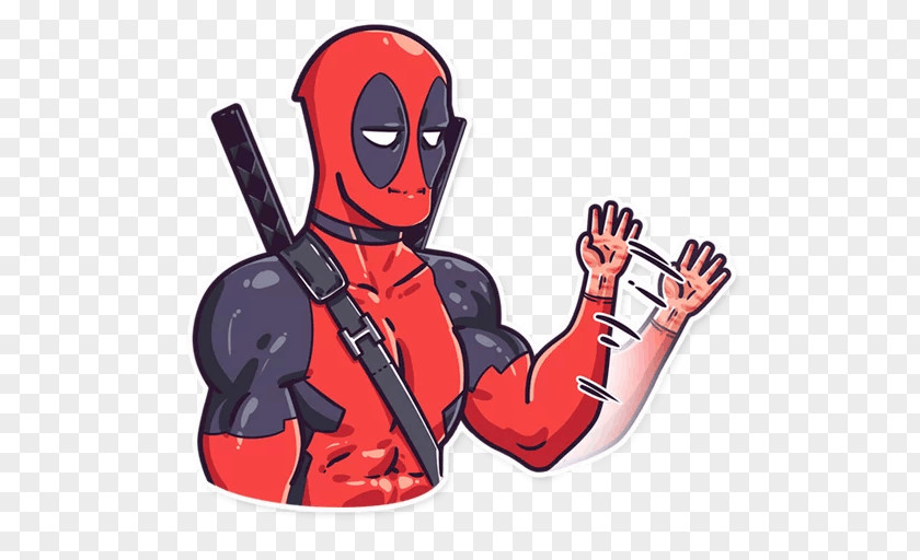 Deadpool Sticker Telegram Marvel Comics Superhero PNG