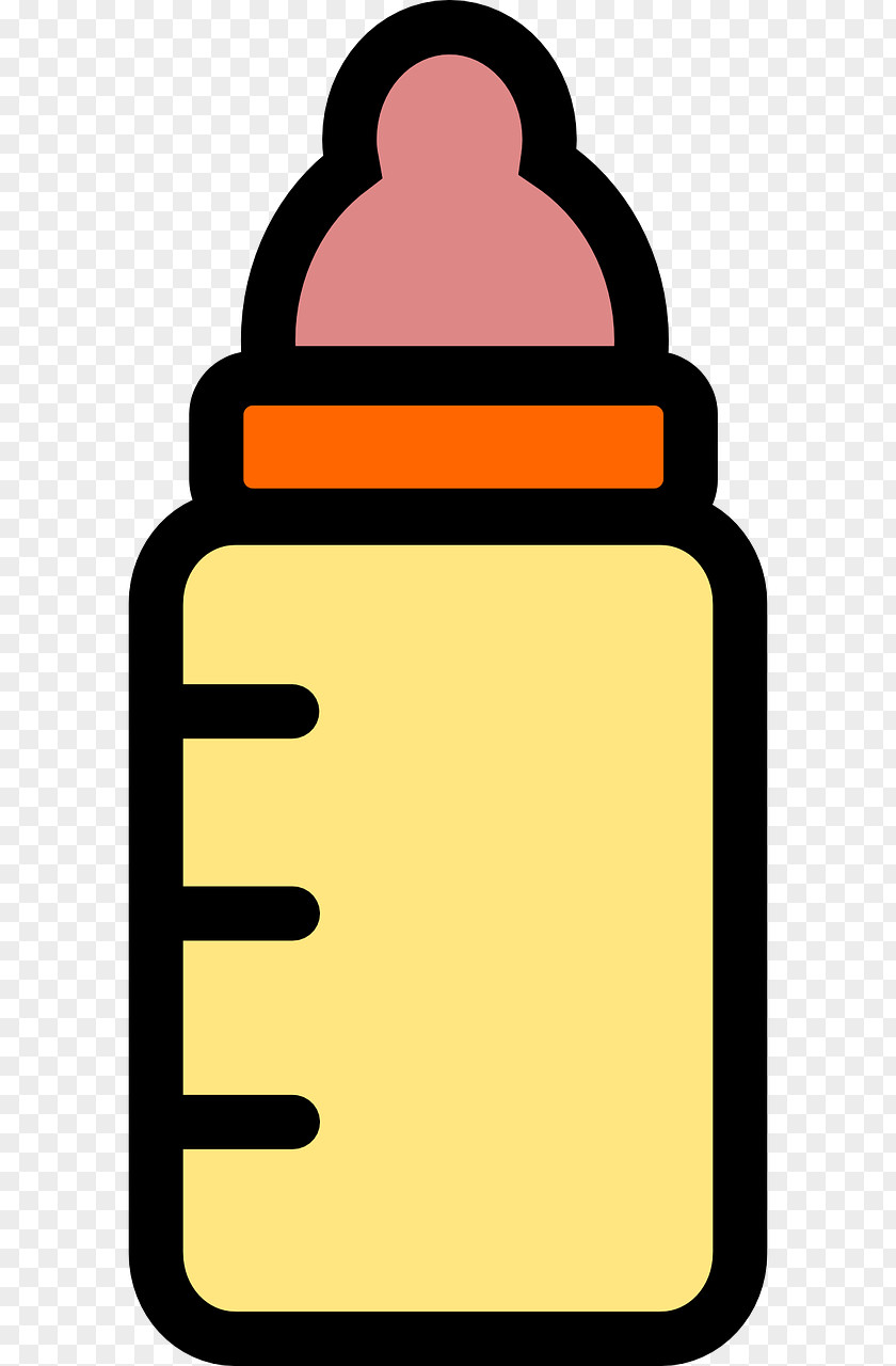 Yellow Bottle Baby Infant Clip Art PNG