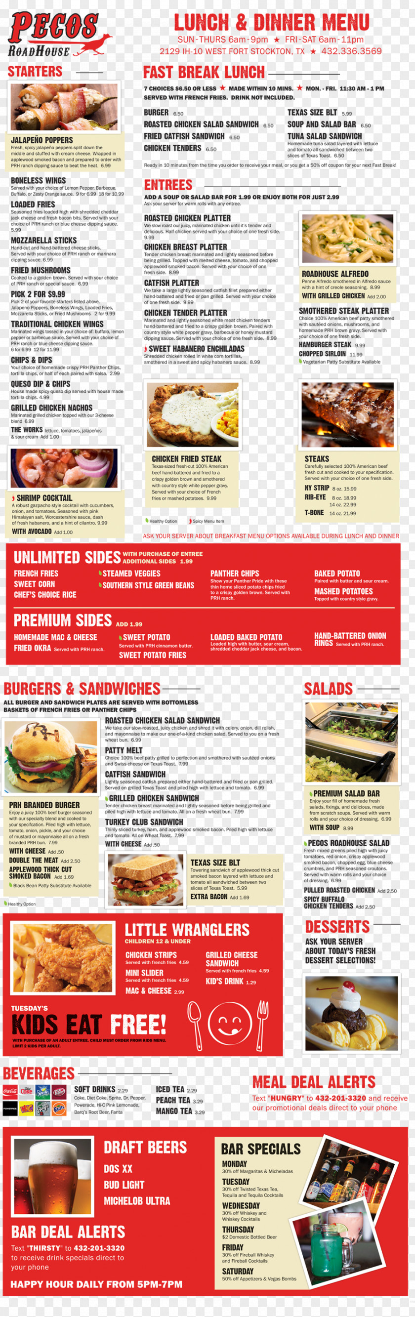 Dinner Menu Fast Food Recipe Brochure PNG