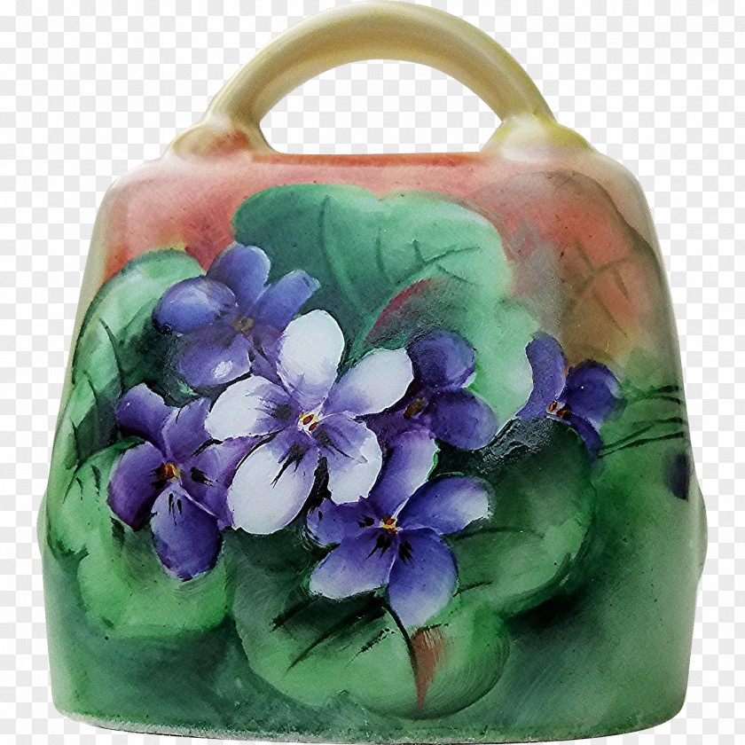 Hand-painted Floral Material Purple Violet Lilac Cobalt Blue Flowerpot PNG