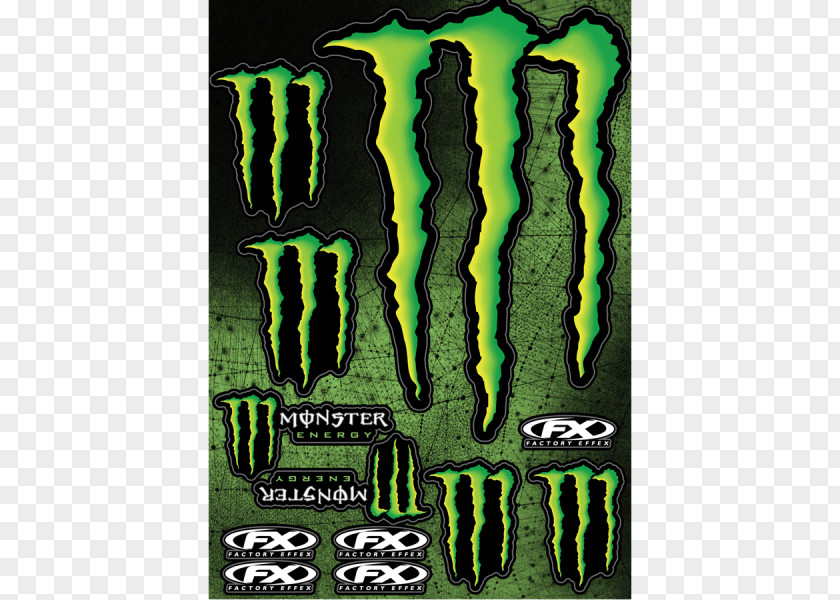 Motorcycle Monster Energy Sticker Decal Rockstar PNG