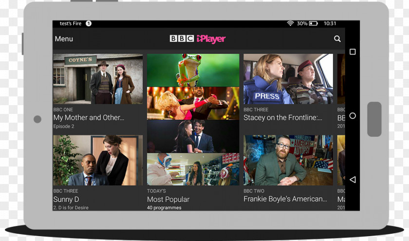 Android BBC IPlayer Display Device Kindle Fire PNG