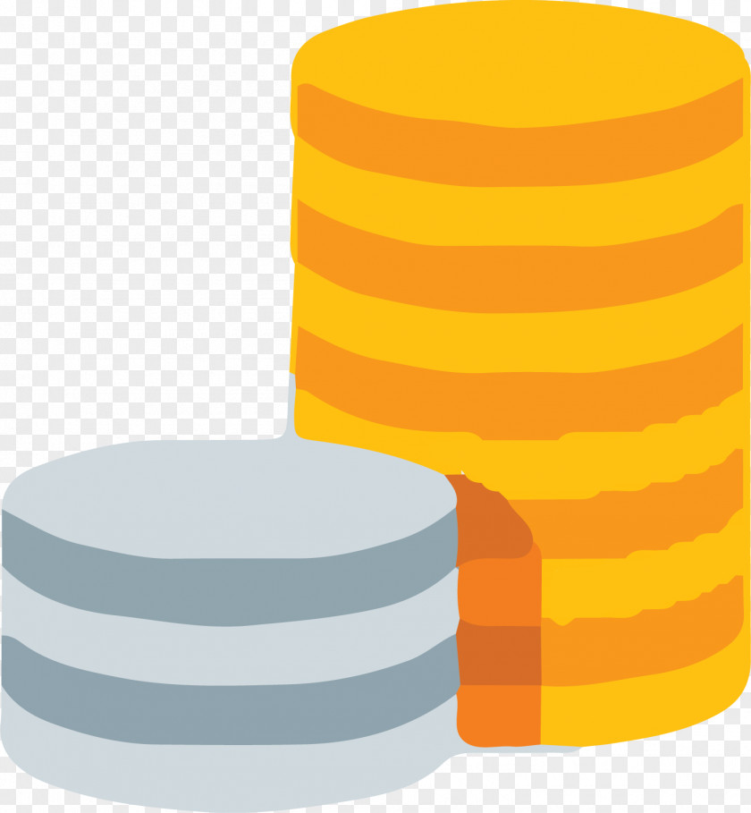 Cylinder Yellow Money Logo PNG