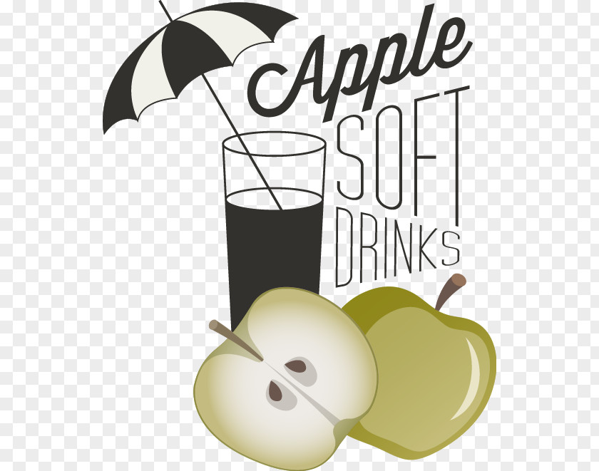 Hand-painted Fruit Juices Ice Cream Fizzy Drinks Apple Juice PNG