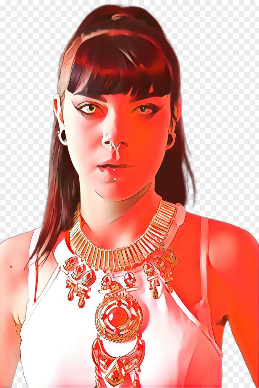 Latex Necklace Red Neck Bangs PNG