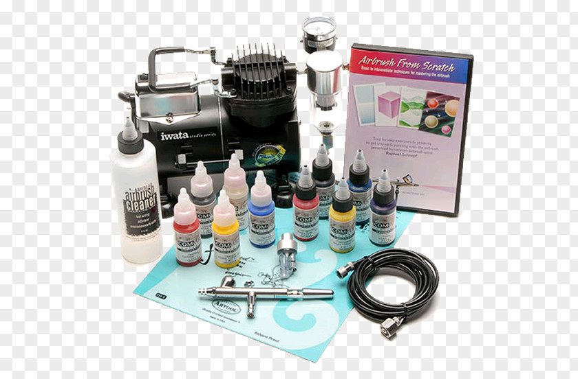 Painting Dvd Set Professional Art Supplies Air Brushes Airbrush Makeup NEO CN Gravity-Feed Dual-Action Paint Compressor PNG
