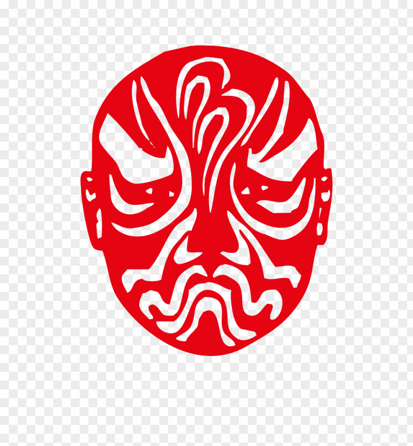 Peking Opera Character Modeling Paper-cut Beijing Paper PNG