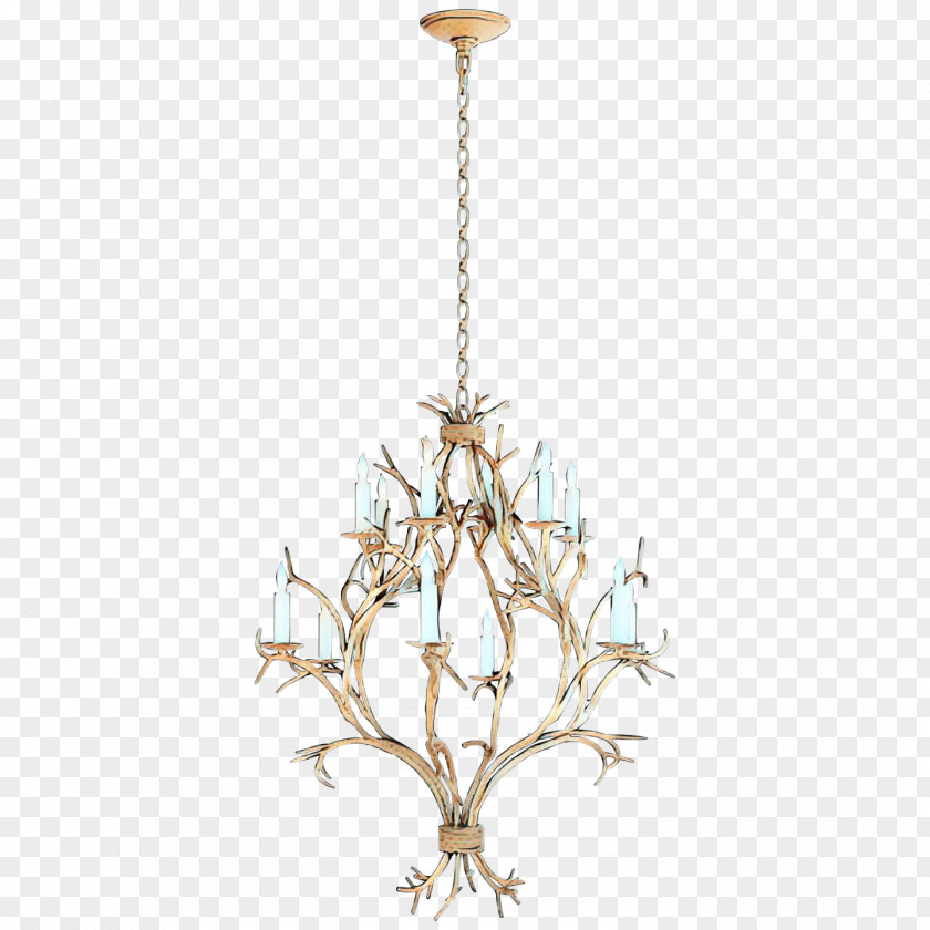 Beige Lamp Christmas Branch PNG
