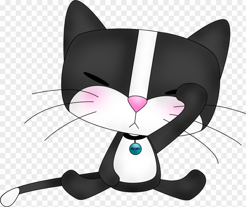 Cat Clipart Kitten Whiskers Black Clip Art PNG