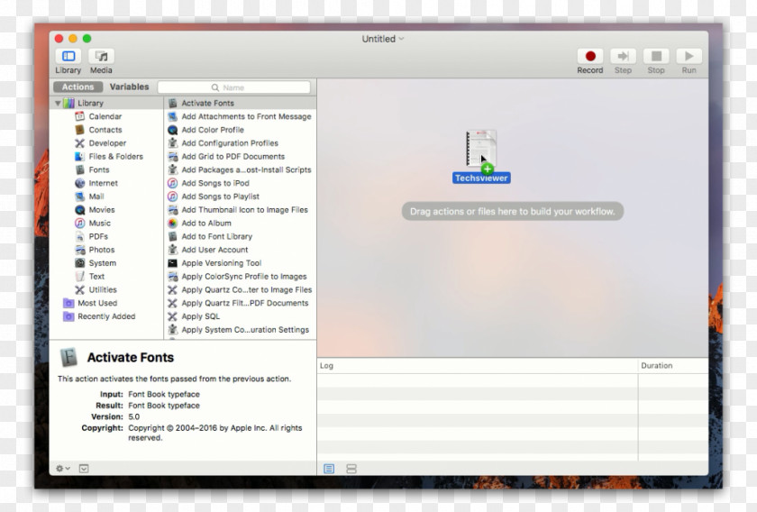 Colorsync Utility MacOS Mojave Sierra Automator OS X Yosemite PNG